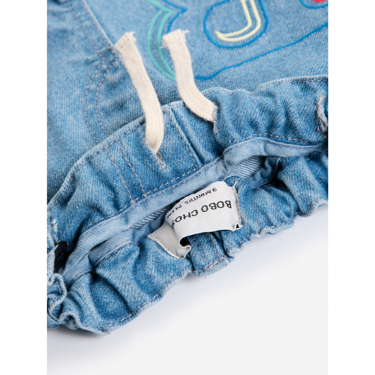 Bobo Choses Blue B.C. Embossed Denim Bukser