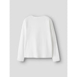 Name It Bright White Leo Bow Nkfveen Ls Nreg Topp