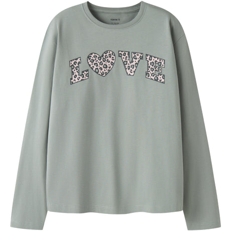 Name It Green Milieu Leo Love Nkfveen Ls Nreg Topp