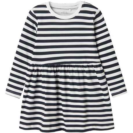 Name It Bright White Stripes In Dark Sap Nmfvivia Ls Kjole Noos