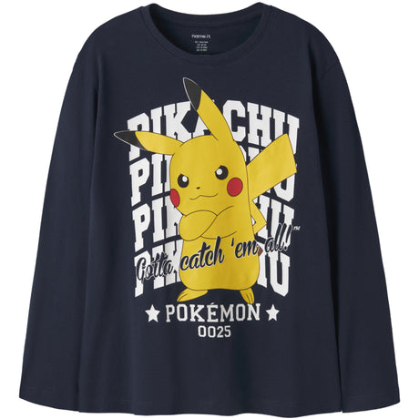 Name It Navy Blazer Nkmast Pokemon Ls Nreg Topp Box Noos Sky