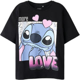 Name It Black Nkffora Stitch Ss Nreg Topp Box Noos Wdi