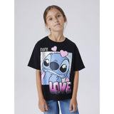 Name It Black Nkffora Stitch Ss Nreg Topp Box Noos Wdi