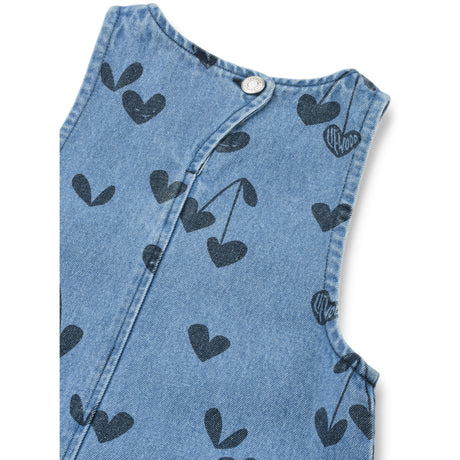 LIEWOOD Sweethearts / Denim Angelica Printed Denim Frill Kjole