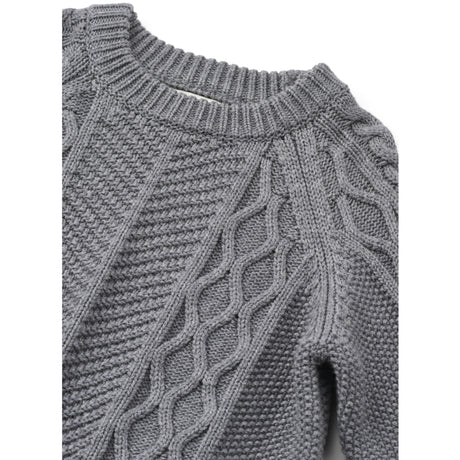 LIEWOOD Grey Melange Ari Bomull Strikk Jumper