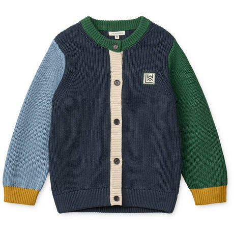 LIEWOOD Classic Navy Multi Mix Thea Bomull Strikk Cardigan