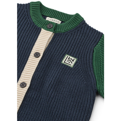 LIEWOOD Classic Navy Multi Mix Thea Bomull Strikk Cardigan