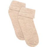 Minymo Sheer Bliss Melange Baby 2X2 Rib Ull Strømper 2-Pakning