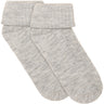 Minymo Light Grey Melange Baby 2X2 Rib Ull Strømper 2-Pakning