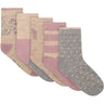Minymo Elderberry Strømper M/ Pattern (5-Pack)