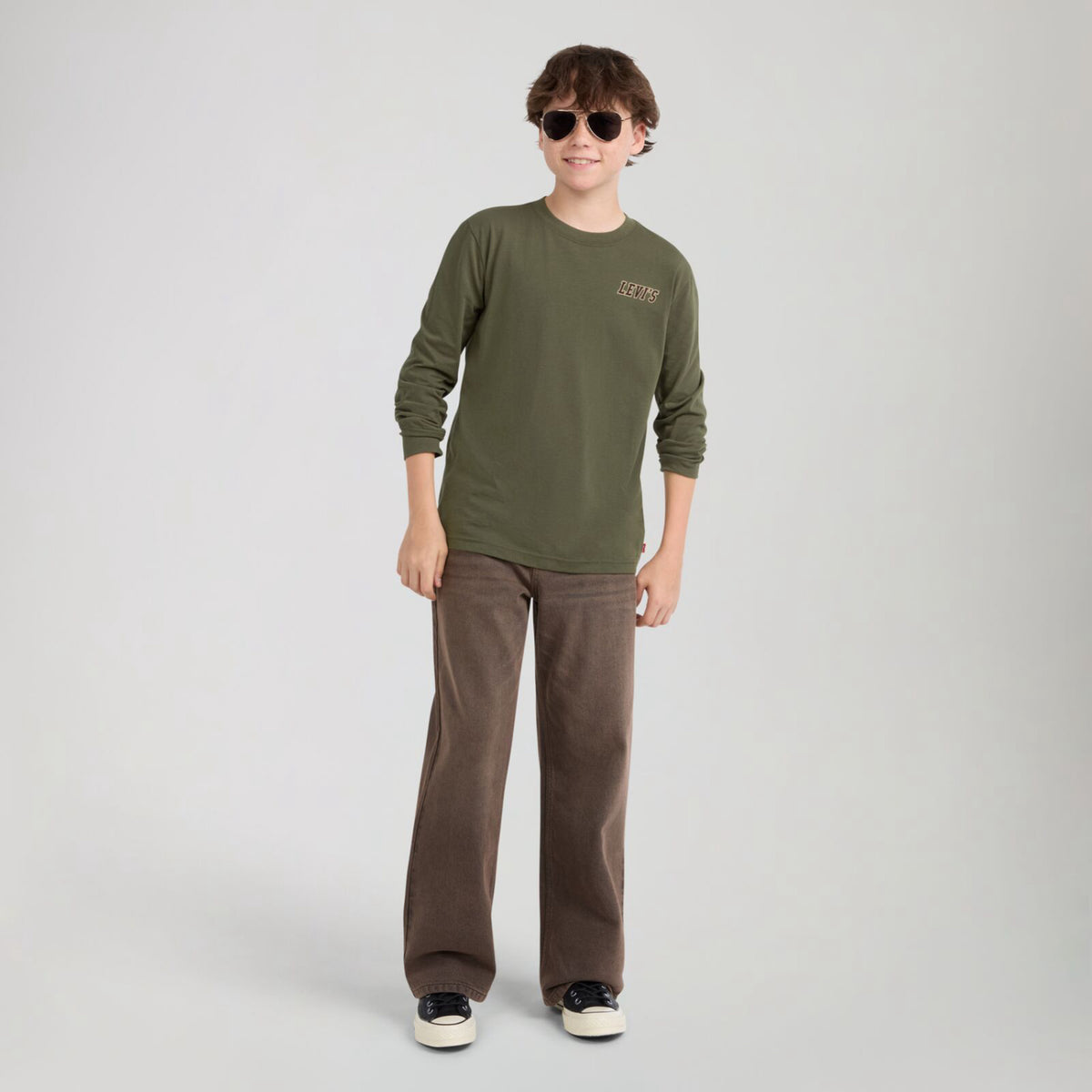 Levi's Olive Night I The Woods Ls Tee