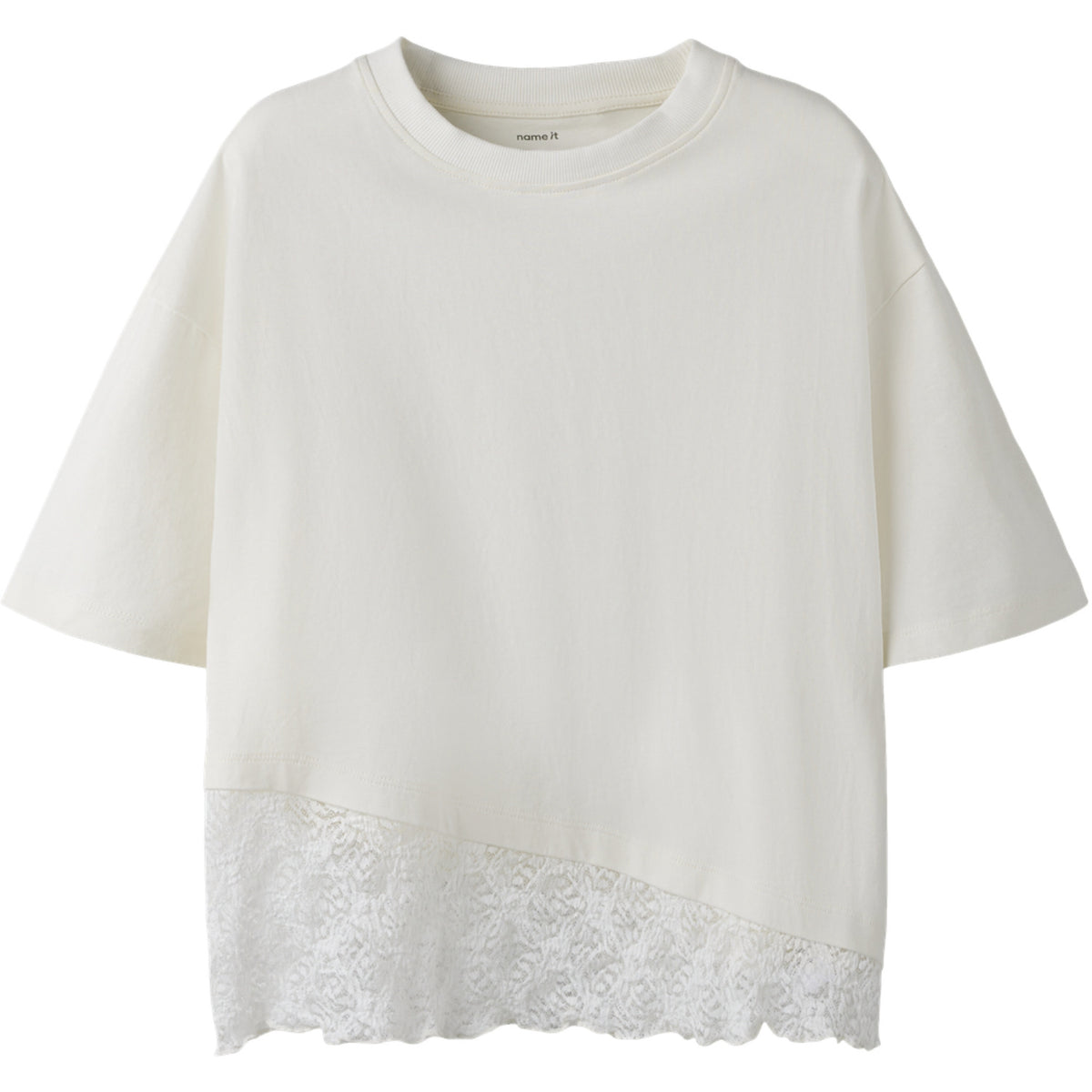 Name It Cloud Dancer Nkfroella Ss Nreg Topp