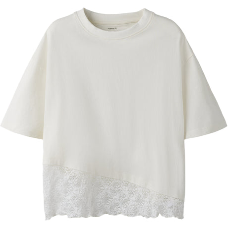 Name It Cloud Dancer Nkfroella Ss Nreg Topp