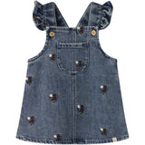 Lil'Atelier Dark Blue Denim Flower Emb Nbfroberta Dnm Skirtall 6288-Se Lil