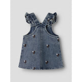 Lil'Atelier Dark Blue Denim Flower Emb Nbfroberta Dnm Skirtall 6288-Se Lil