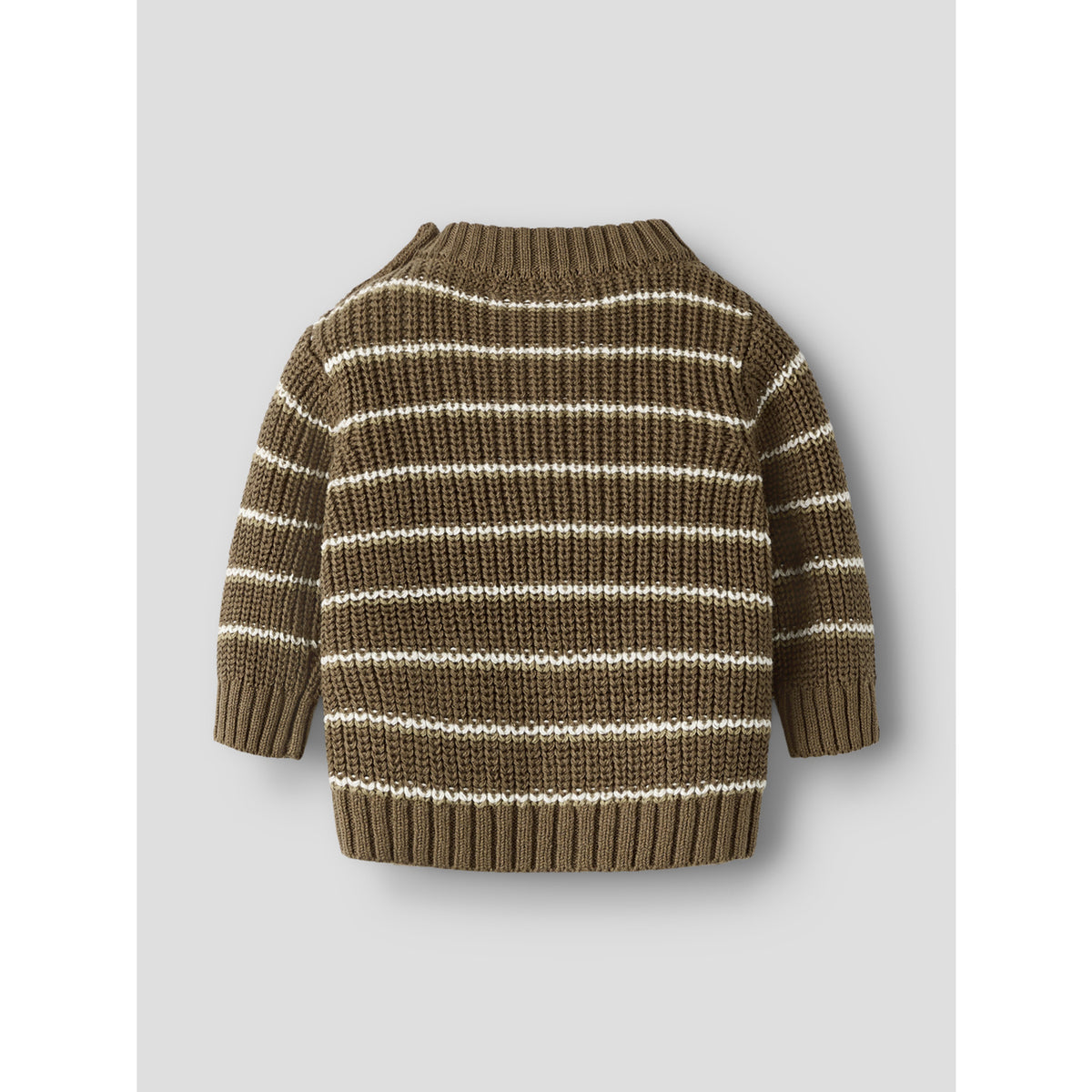 Lil'Atelier Teak Turtledove / Kelp Nbmemlen Rio Ls Strikk Stripe Lil