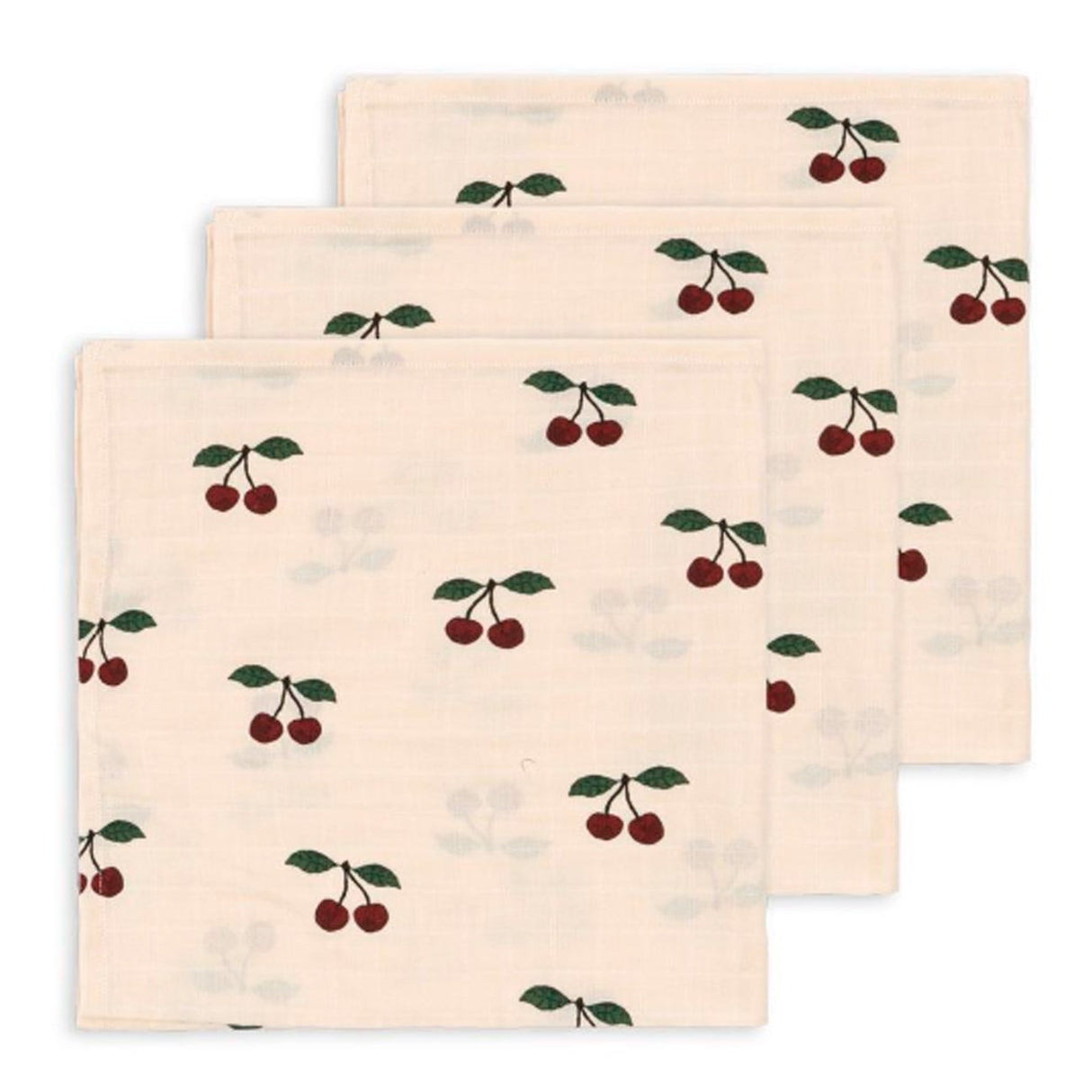 Konges Sløjd Ma Grande Cerise 3 Pack Muslin Cloth Gots 2