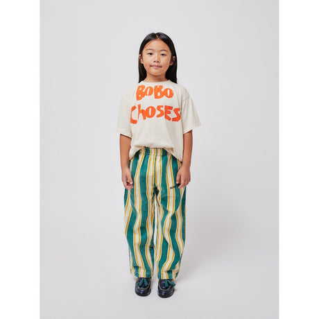 Bobo Choses Dark Green Stripes Straight Bukser