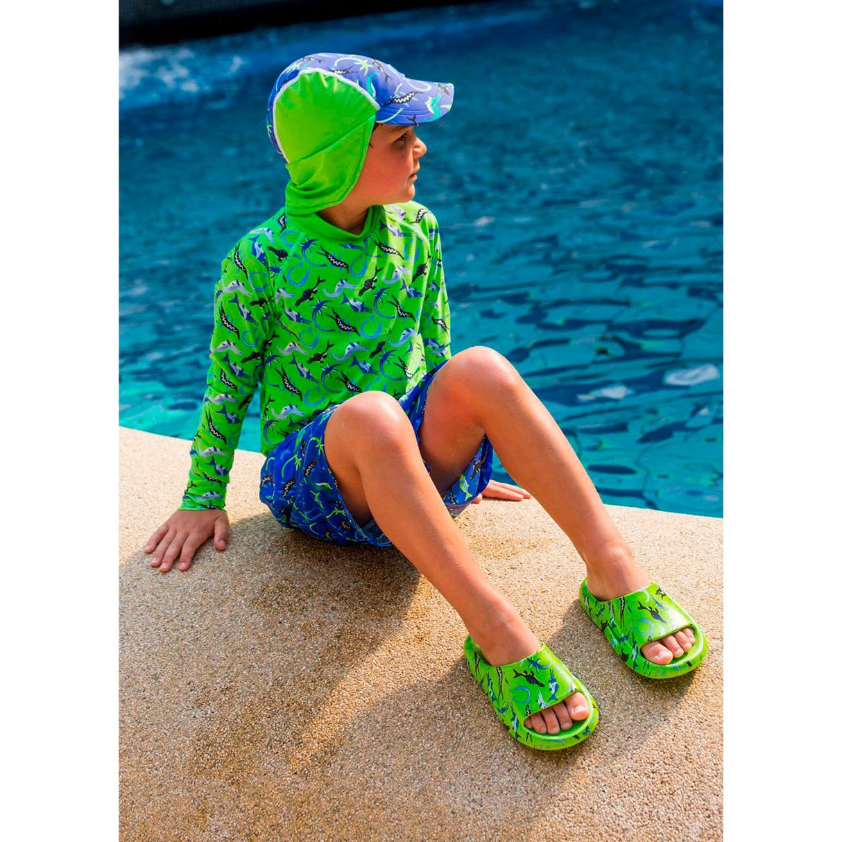 BECO Blå solhatt Ocean Dinos