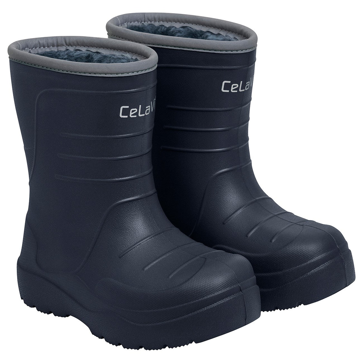 CeLaVi Navy Thermal Boots - Embossed