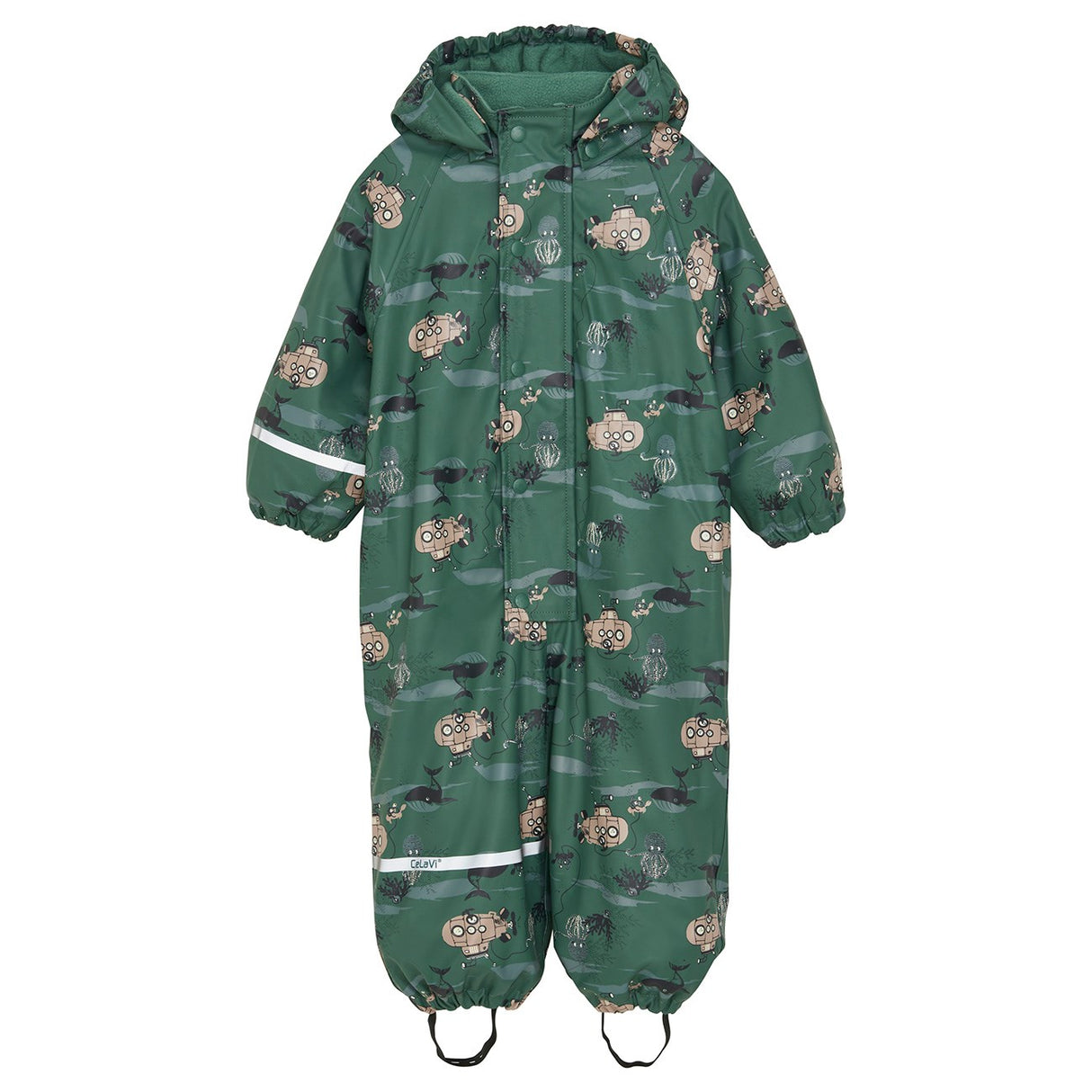 CeLaVi Smoke Pine Rain Suit - Aop, m. Fleece fôr