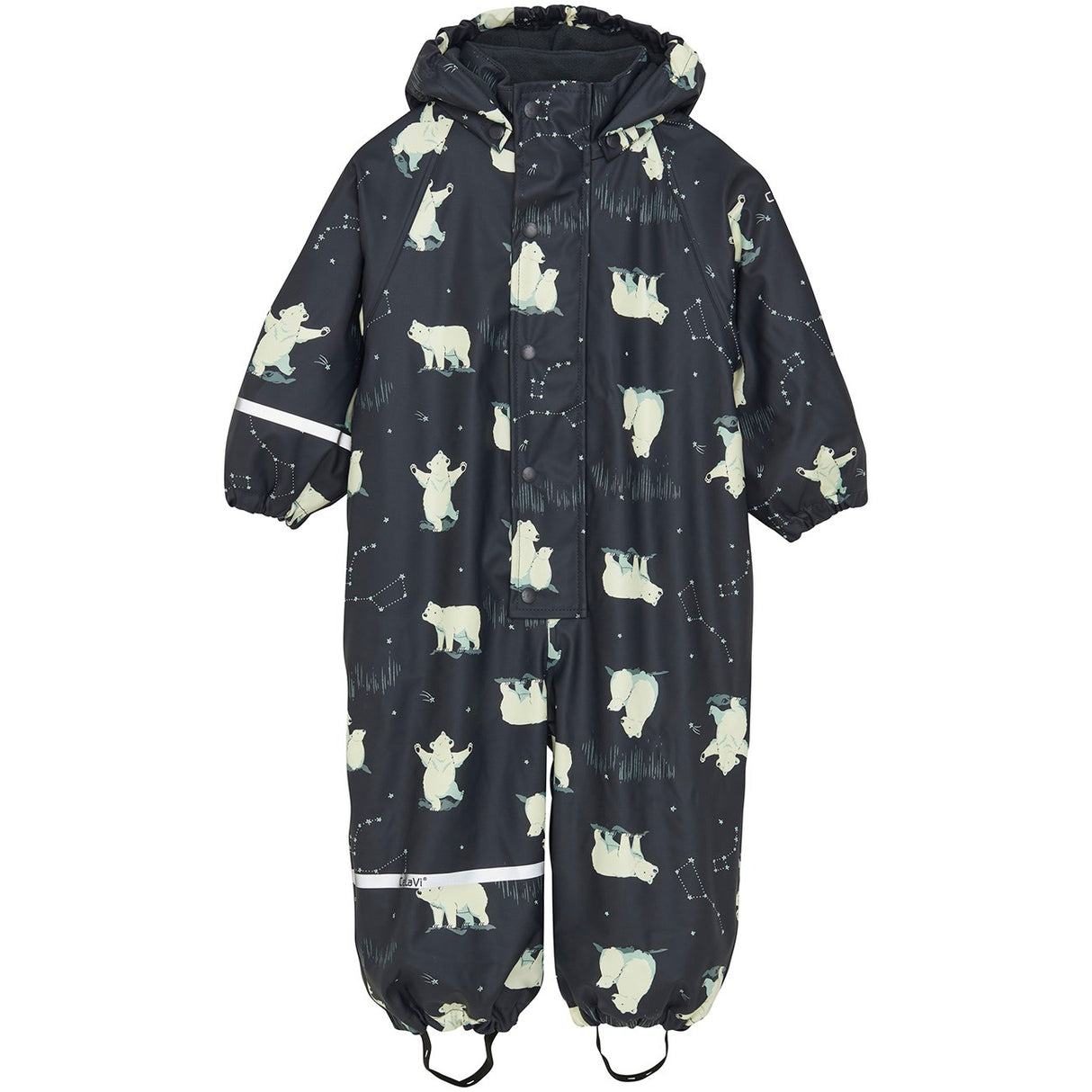 CeLaVi Navy Rain Suit - Aop, m. Fleece fôr