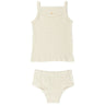 COPENHAGEN COLORS Beige Stripe Strap Topp And Underpants Striped