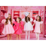 Dolly by Le Petit Tom DollyPink Dolly World V-Back Puff Sleeve Organza Tutu Kjole