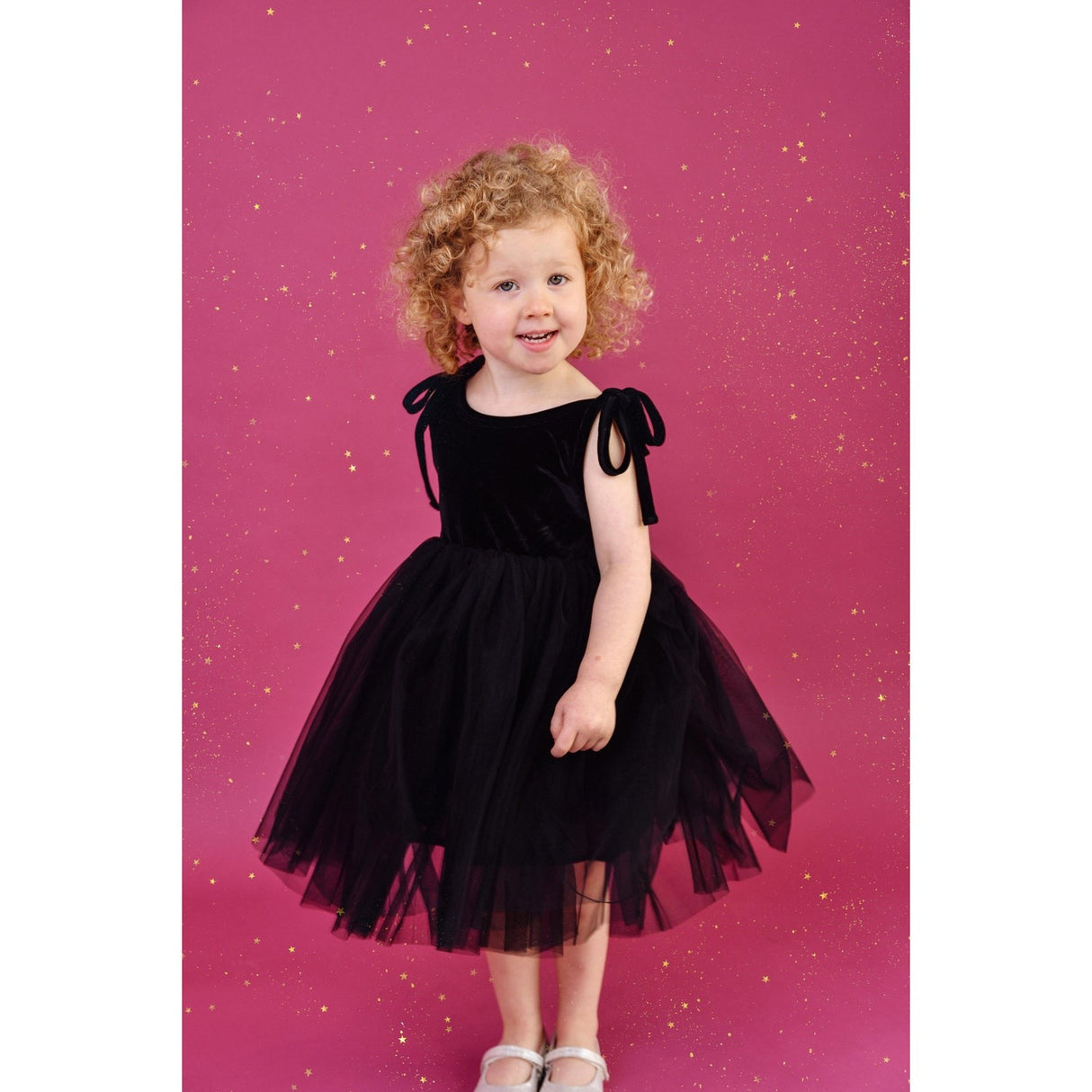 Dolly by Le Petit Tom Black Dolly Universe Velvet Cosmic Strings Tutu Kjole