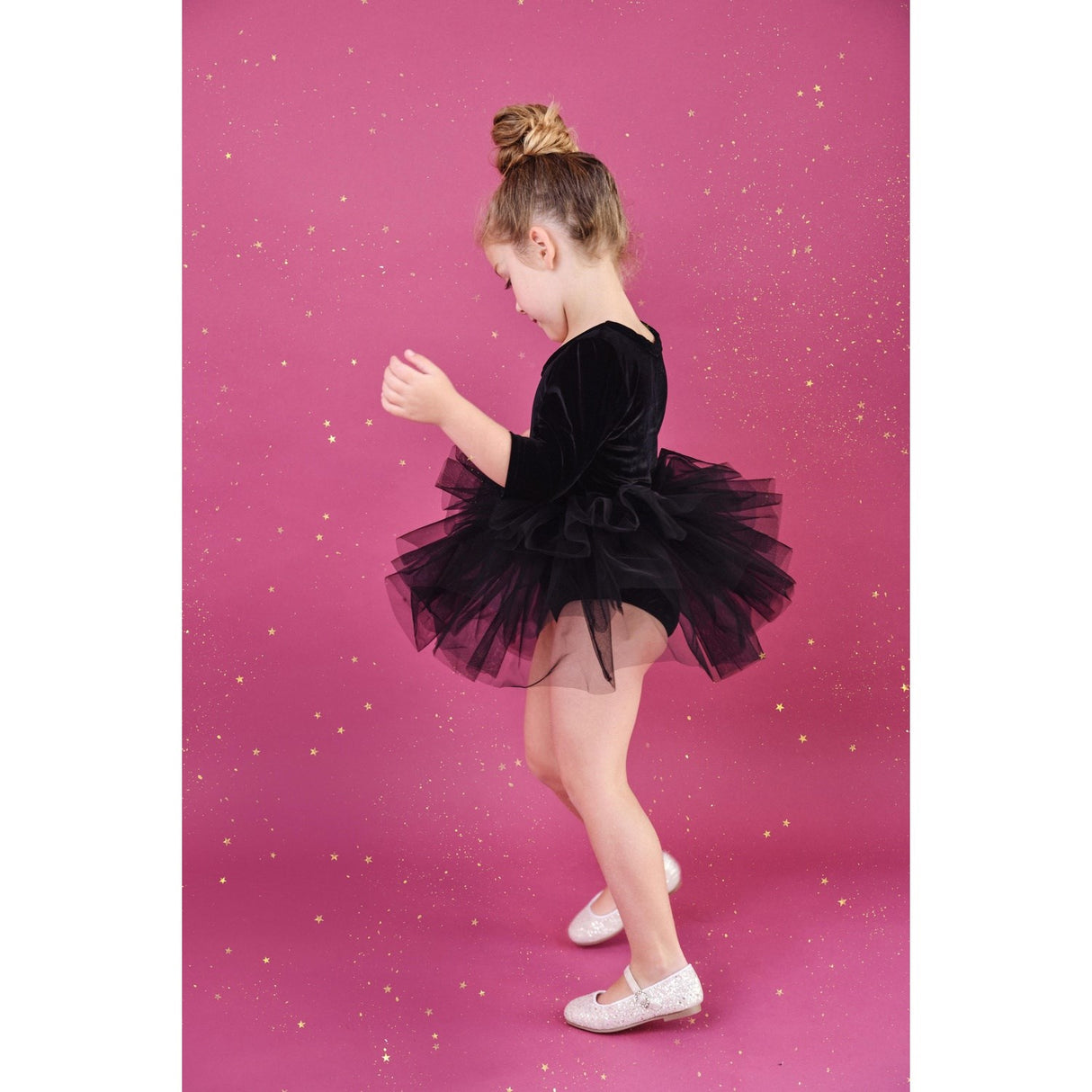 Dolly by Le Petit Tom Black Dolly Universe Velvet Planet Tutu Kjole