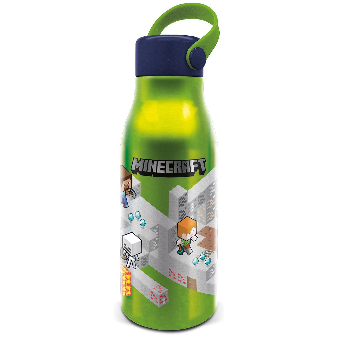 Euromic MINECRAFT Flexi bærestropp aluminiumsflaske 760ml
