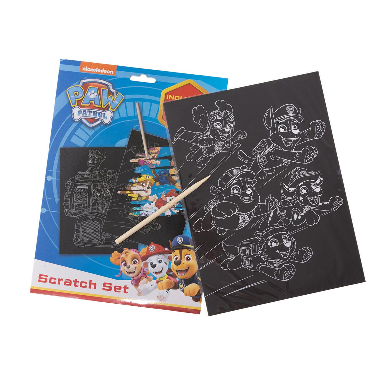 Euromic Paw Patrol Scratch Set med treblyant