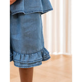 Fliink Light Denim Blue Hi Shorts 4