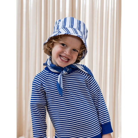 Fliink Cloud Dancer Mazerine Blue Stripe Kota Bucket Hat 2