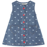 Flöss Blue Denim/Hearts lollo kjole