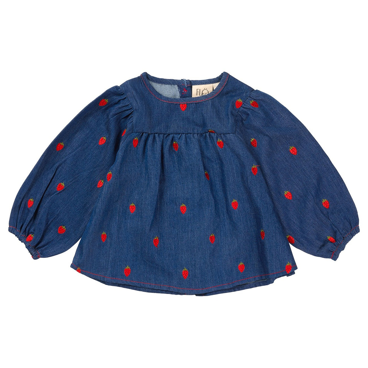 Flöss Berry Denim Colette bluse