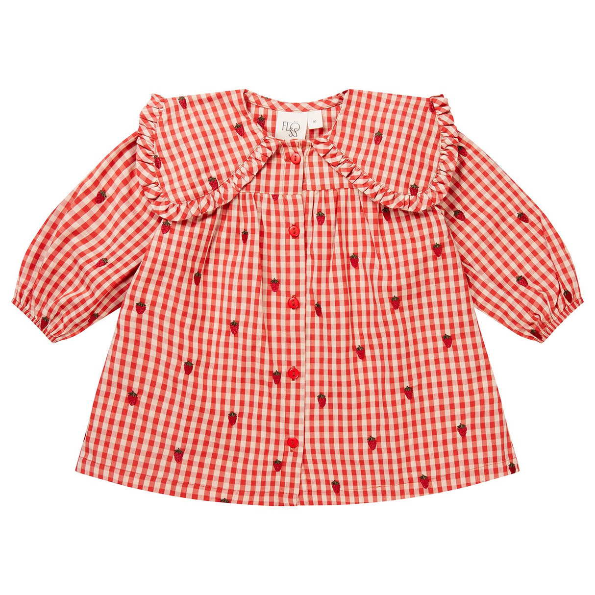 Flöss Berry Gingham Molly LS kjole