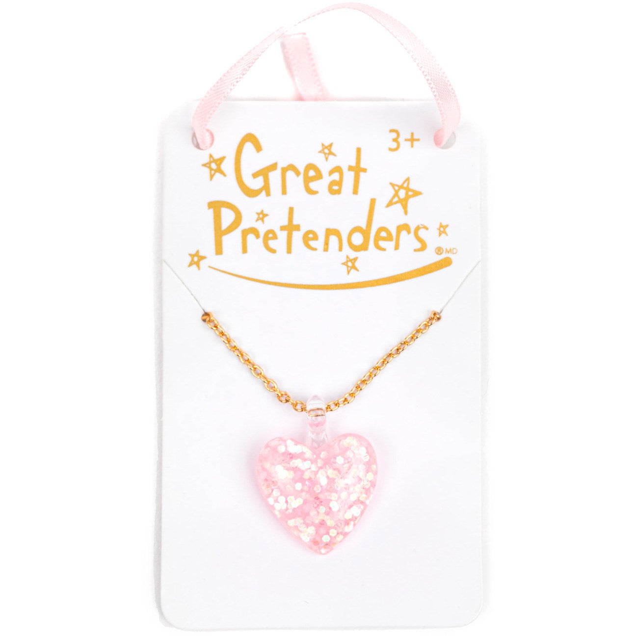 Great Pretenders Boutique Glitter Hjerte Halskjede