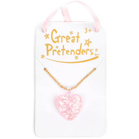 Great Pretenders Boutique Glitter Hjerte Halskjede