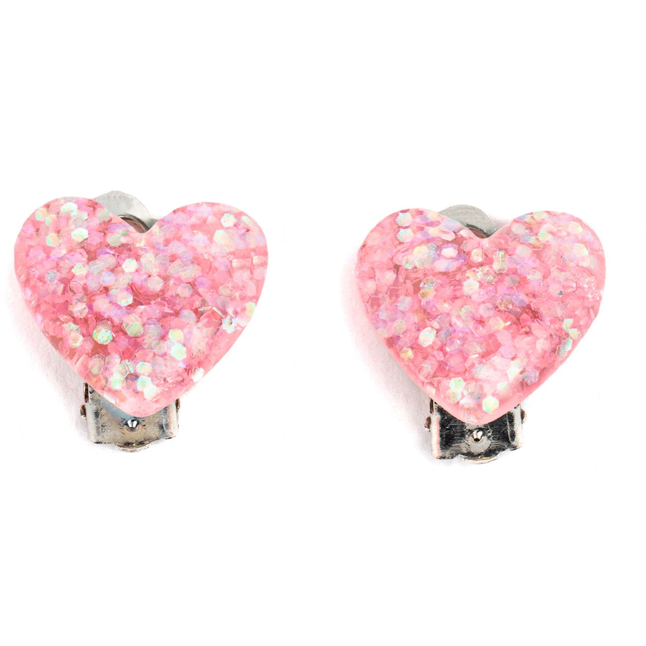 Great Pretenders Boutique Glitter Heart Clip på øredobber