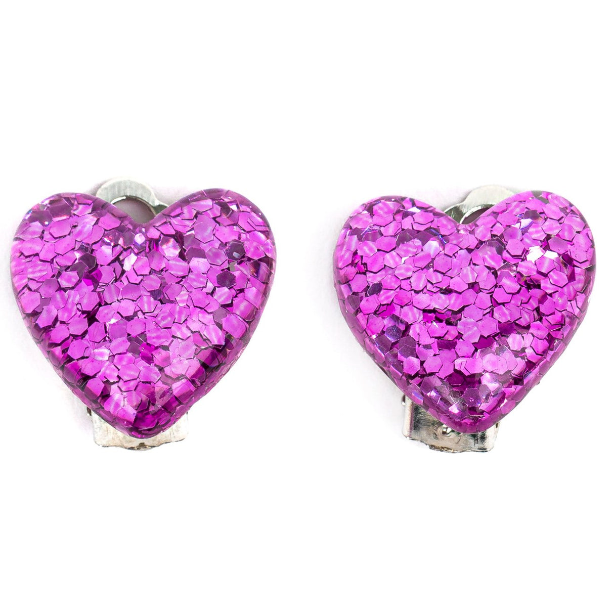 Great Pretenders Boutique Glitter Heart Clip på øredobber 3