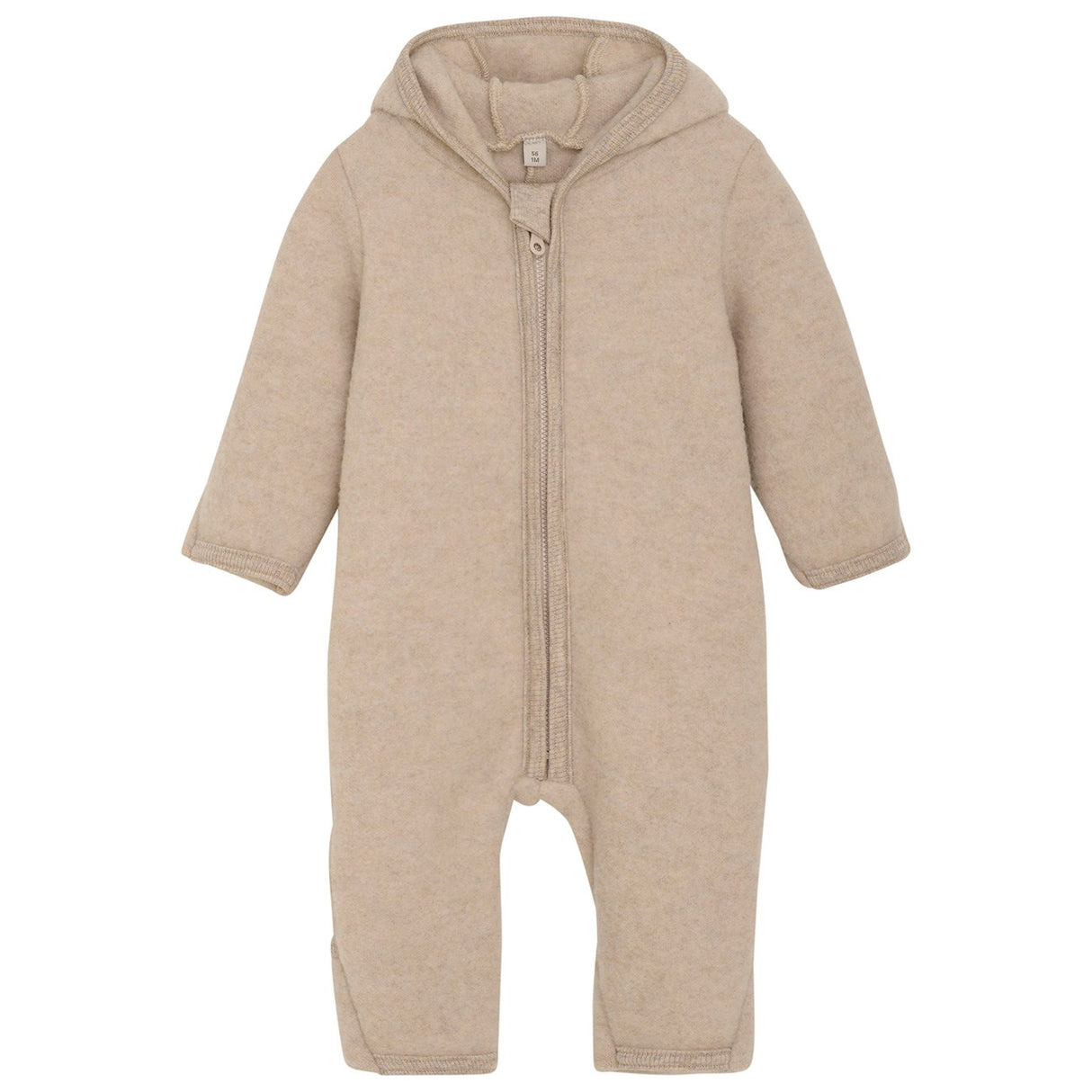 Huttelihut Camel Melange Pram Suit Ears Wool Fleece (M)