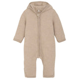 Huttelihut Camel Melange Pram Suit Ears Wool Fleece (M)