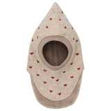 Huttelihut Sand Melange Balaclava Hearts Emb. Ull