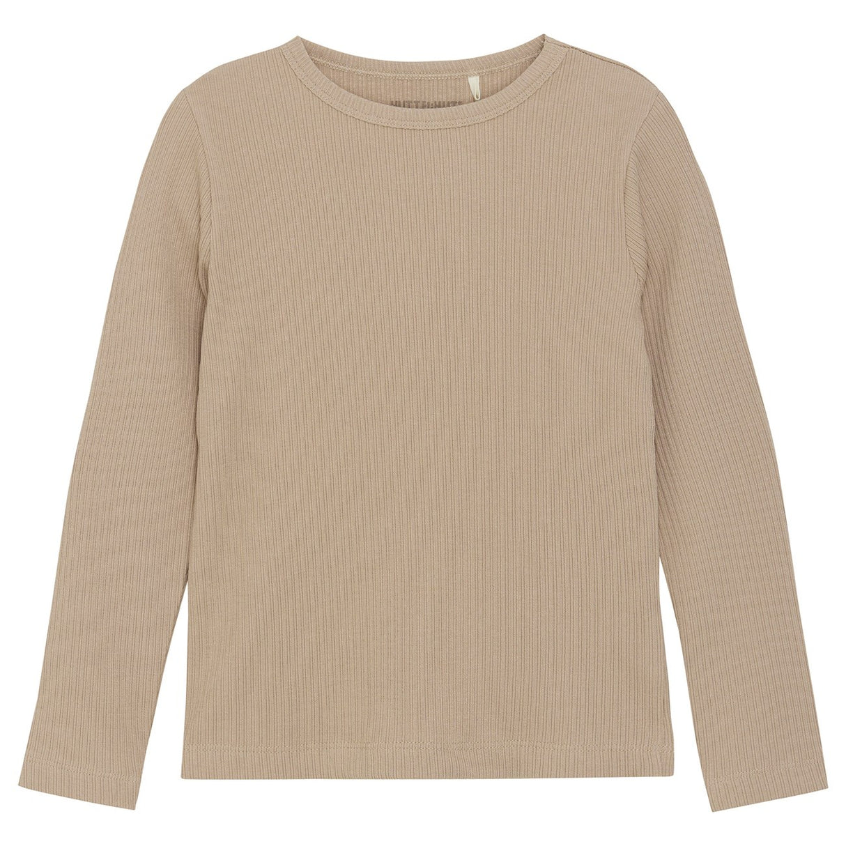 Huttelihut Light Taupe T-skjorte Ls Rib