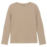 Huttelihut Light Taupe T-skjorte Ls Rib