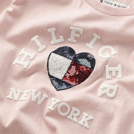 Tommy Hilfiger Sequins Graphic T-Shirt Whimsy Pink