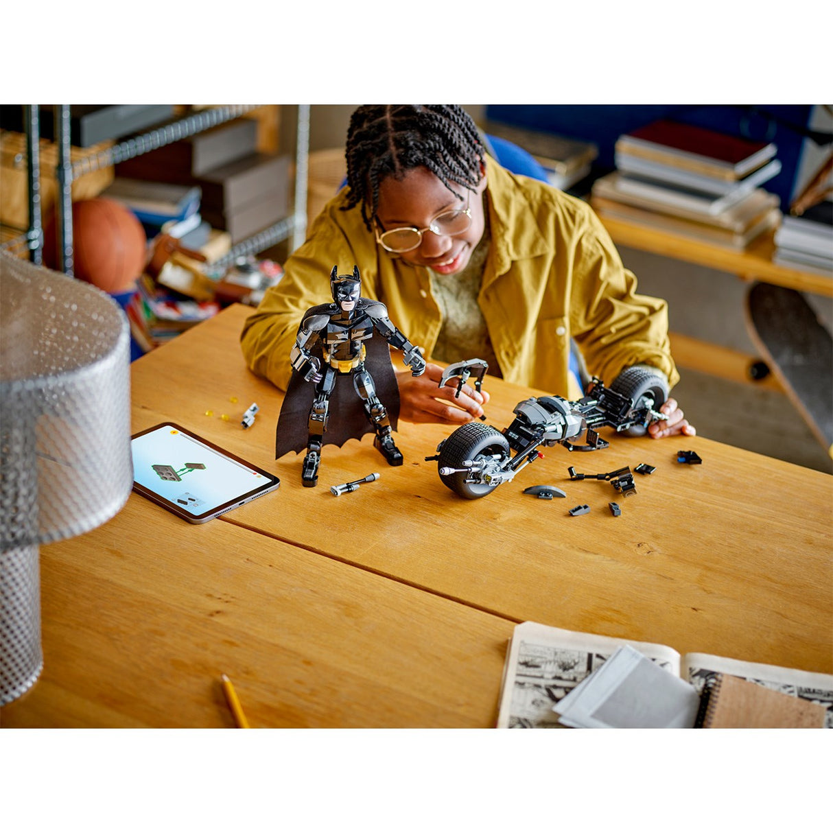 LEGO® Marvel Batman™ og Batpod motorsykkel konstruksjonsfigur