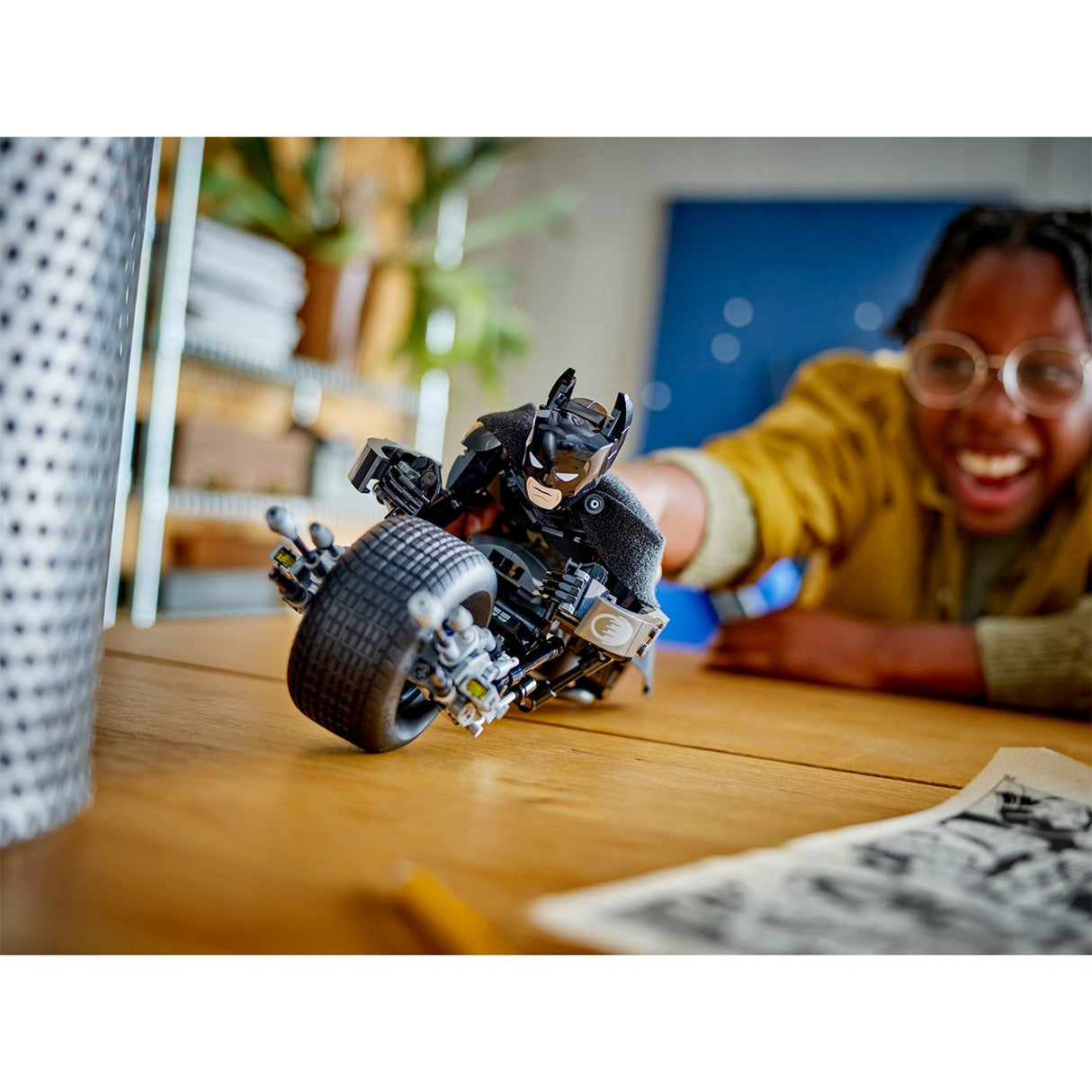 LEGO® Marvel Batman™ og Batpod motorsykkel konstruksjonsfigur