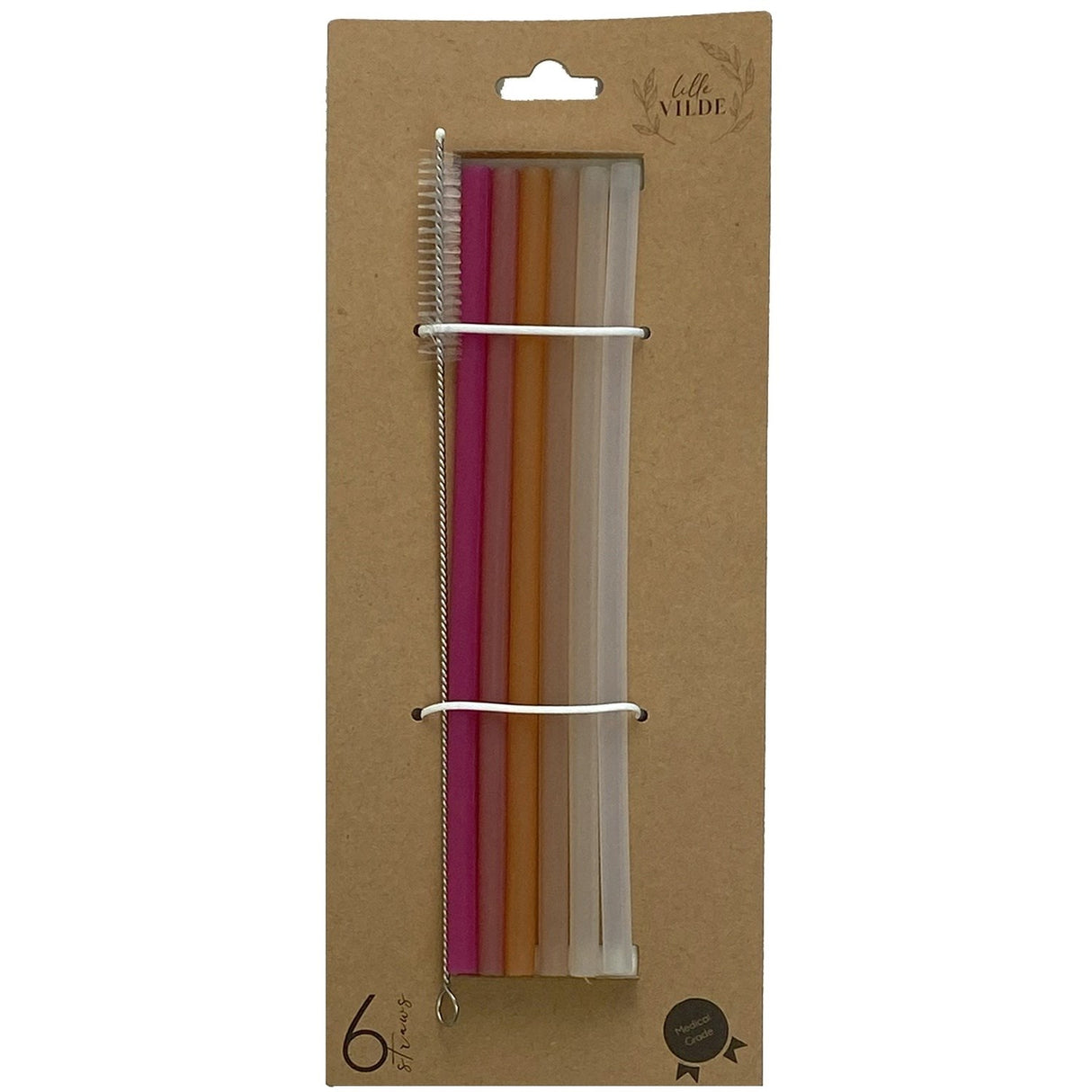 By Lille Vilde Sunset Silicone Sugerør 6pcs